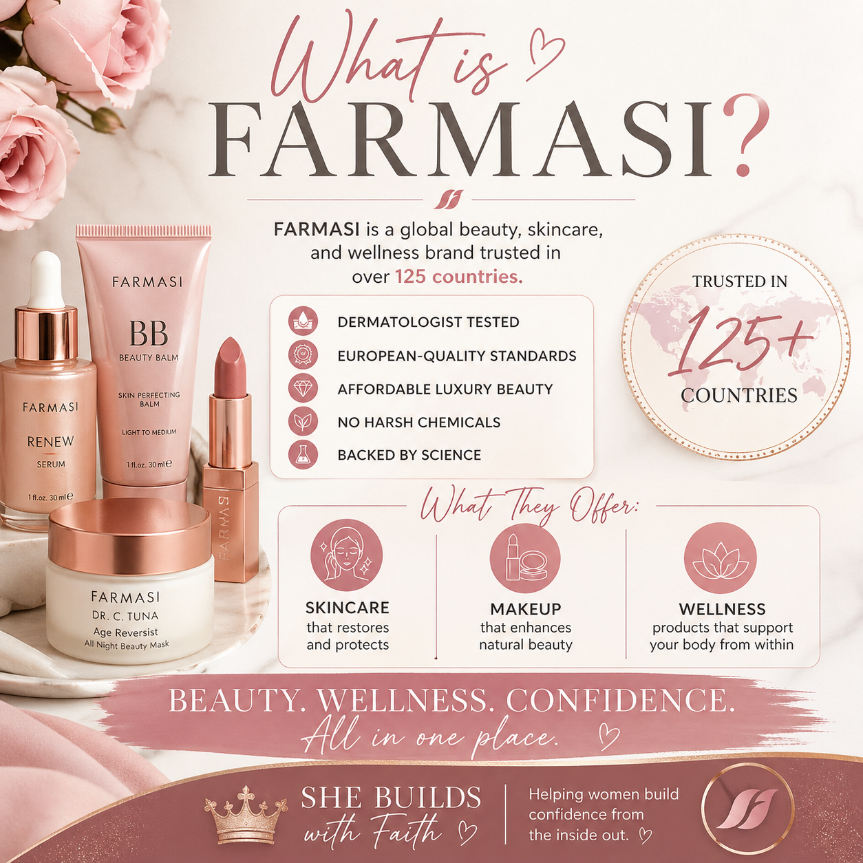 Farmasi beauty and skincare products